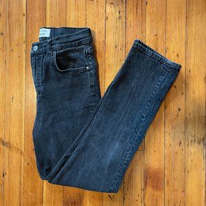 Reformation Liza High Rise Straight Black Jeans